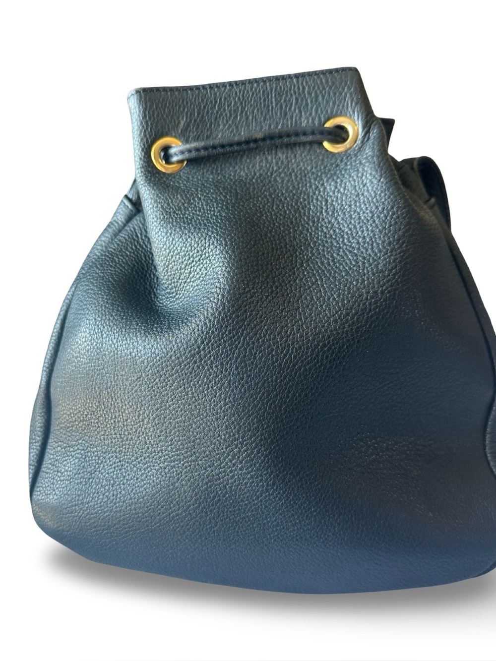 Longchamp Black Pebbled Leather Drawstring Bucket Bag – Gently Used - Picture 5 of 12